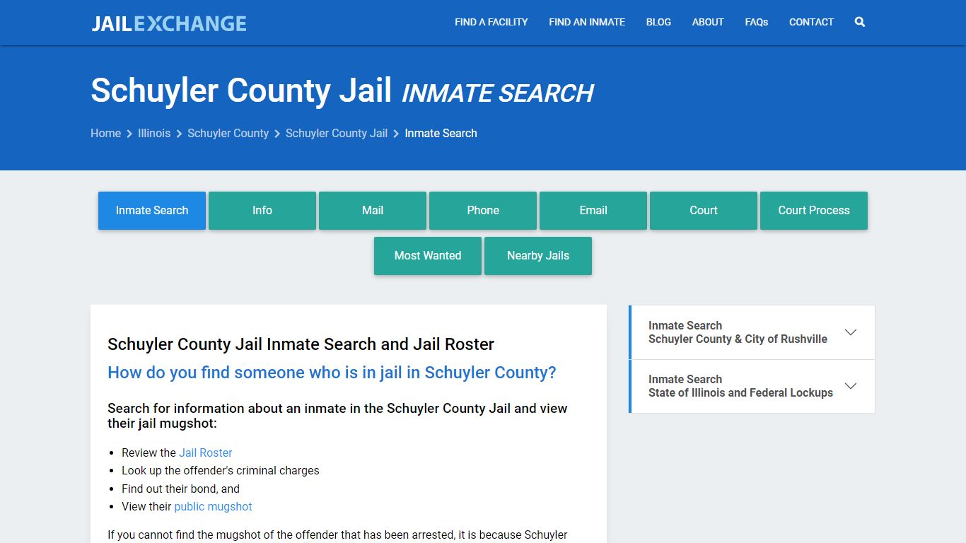 Inmate Search: Roster & Mugshots - Schuyler County Jail, IL